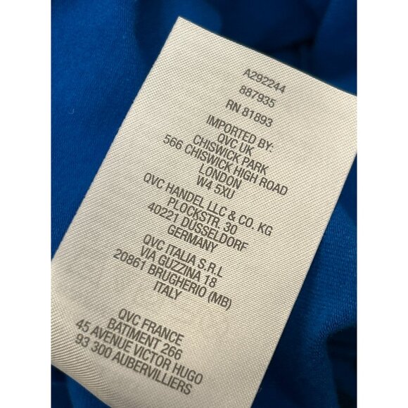 H By Halston Blue Sleeveless Striped Hi Low Relaxed Casual Summer Dress Size MP - Picture 5 of 6